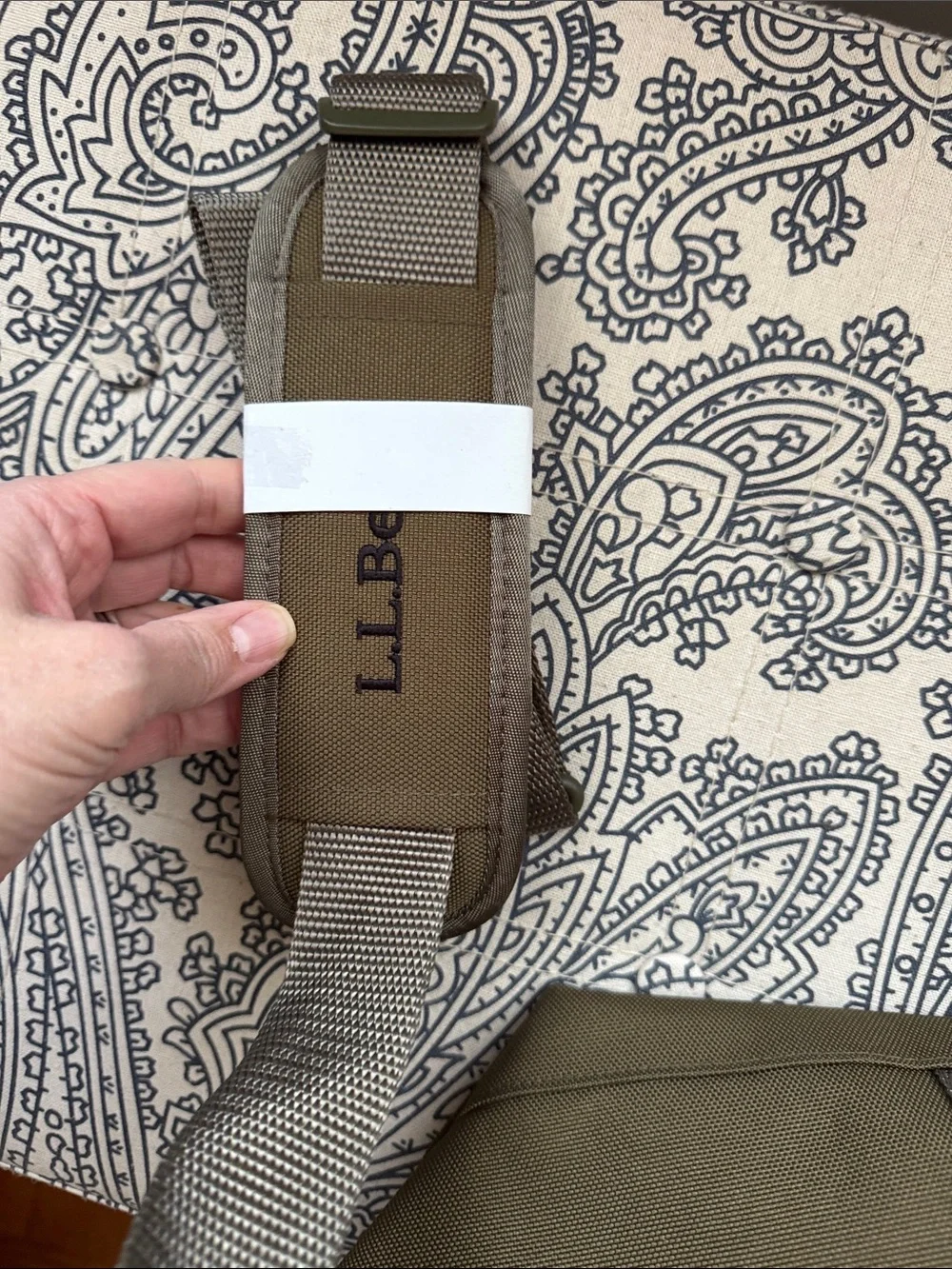 L.L. Bean Olive Green Canvas Maine Warden’s Tote Bag with short and Long Straps